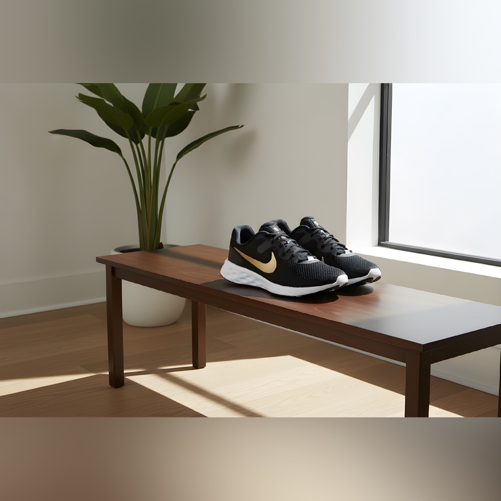 Nike Revolution 6 Next Nature Black Gold Running Shoes